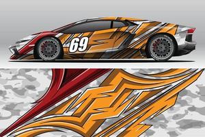 Abstract Race car wrap sticker design and sports background for daily use racing livery or car vinyl stickers vector