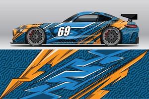 Abstract Race car wrap sticker design and sports background for daily use racing livery or car vinyl stickers vector