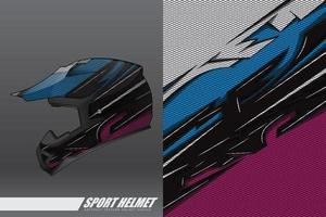 Sport helmet wrap decal and vinyl sticker design. vector