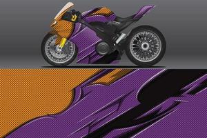 calcomanía de envoltura de motocicleta abstracta y diseño de calcomanía de vinilo vector