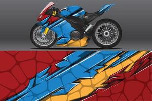 calcomanía de envoltura de motocicleta abstracta y diseño de calcomanía de vinilo vector