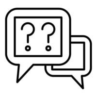 Questions Line Icon vector