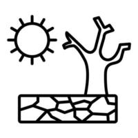 Drought Line Icon vector
