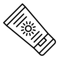 Suncream Line Icon vector