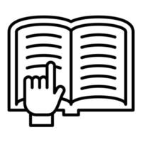 Reading Line Icon vector