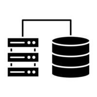 Database Glyph Icon vector