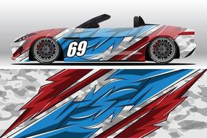 Abstract Race car wrap sticker design and sports background for daily use racing livery or car vinyl stickers vector