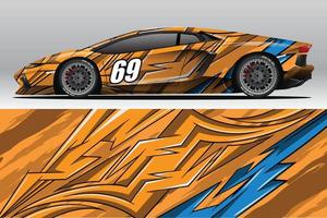 Car wrap decal designs for racing livery or daily car vinyl sticker vector