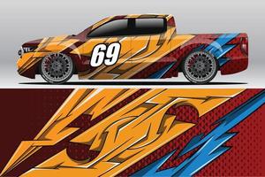 Car wrap decal designs for racing livery or daily car vinyl sticker vector