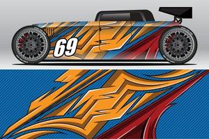 Abstract Race car wrap sticker design and sports background for daily use racing livery or car vinyl stickers vector