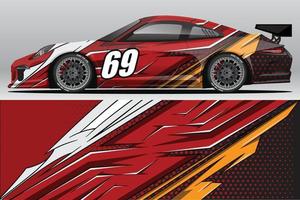 Abstract Race car wrap sticker design and sports background for daily use racing livery or car vinyl stickers vector