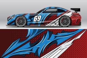 Abstract Race car wrap sticker design and sports background for daily use racing livery or car vinyl stickers vector