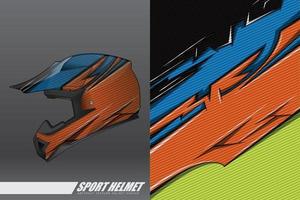 Sport helmet wrap decal and vinyl sticker design. vector