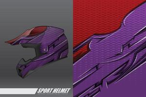 Sport helmet wrap decal and vinyl sticker design. vector