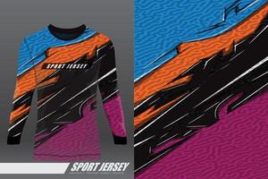 Tshirt sports design for racing, jersey, cycling, football, gaming, motocross vector