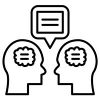 Discussion Line Icon vector