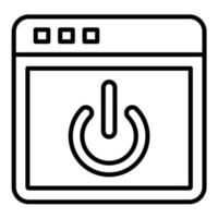 Power Interface Line Icon vector