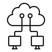 Cloud Networking Line Icon vector