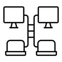 System Netowrk Line Icon vector