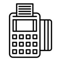 Pos Terminal Line Icon vector