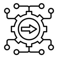 Integration Line Icon vector