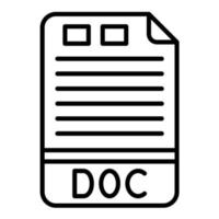 DOC Line Icon vector