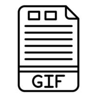 icono de línea gif vector