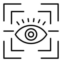 icono de línea de seguimiento ocular vector