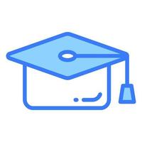 graduation hat vector flat icon, school and education icon