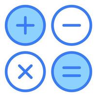 calculator vector flat icon, school and education icon