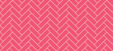 Herringbone tile pattern. Diagonal pink ceramic bricks background. Vector seamless illustration.