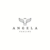 Angel logo icon design template flat vector