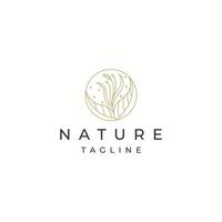 Luxurious Nature, leaf, tree or flower  botanical logo icon design template flat vector