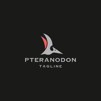 pteranodon reptil volador animal logo icono plantilla de diseño vector plano
