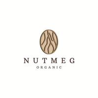 Nutmeg logo icon design template flat vector