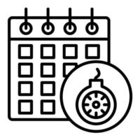 Deadline Line Icon vector