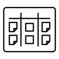 Kanban Line Icon vector