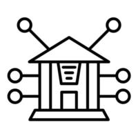 Banking Network Line Icon vector