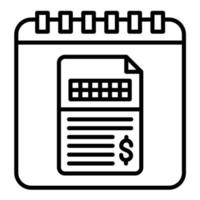 Online Invoice Line Icon vector