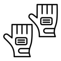 Cycling Gloves Line Icon vector