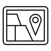 icono de línea gps vector