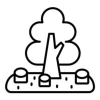 Deforestation Line Icon vector