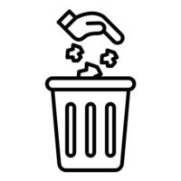 Litter Line Icon vector