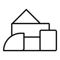 Blocks Line Icon vector