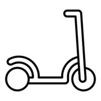 icono de línea de scooter vector