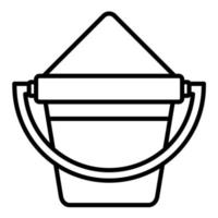 Sand Bucket Line Icon vector