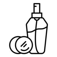 Makeup Remover Line Icon vector