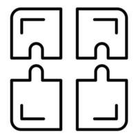 Puzzle Solution Line Icon vector