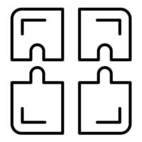 Puzzle Solution Line Icon vector