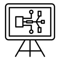Presentation Line Icon vector